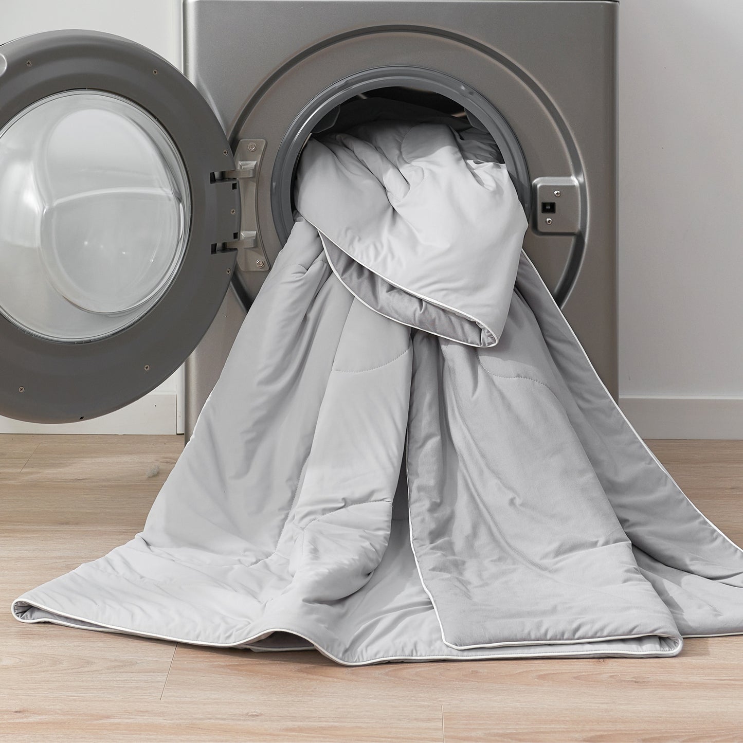 لحاف سورونا® المصنوع من الألياف الطبيعية فائق التهوية والبرودة - رمادي بارد