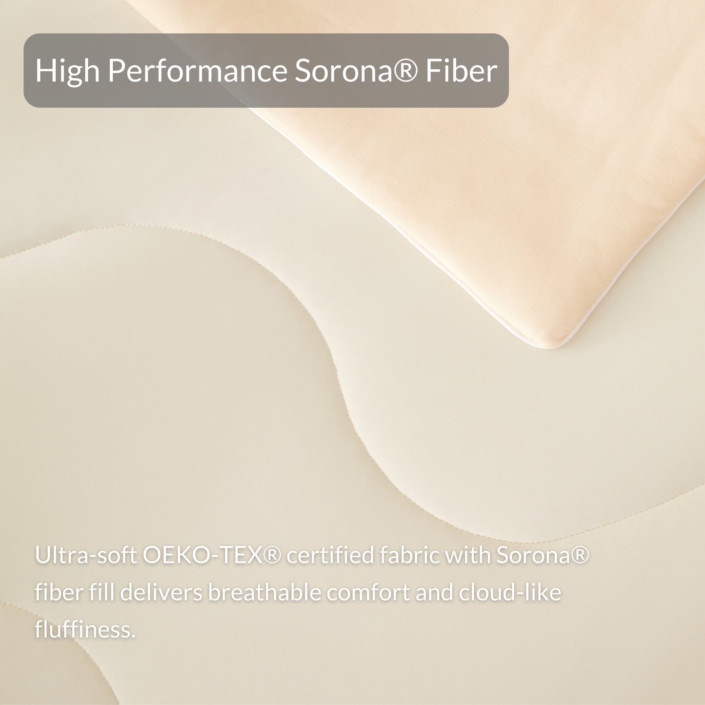 لحاف Sorona® من الألياف الطبيعية فائق التهوية - عاجي