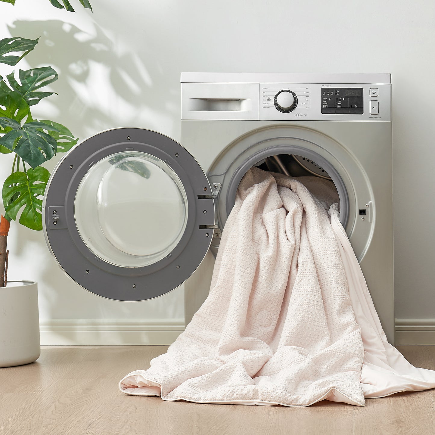 Waffle Dual-Sided Cooling Comforter-Beige