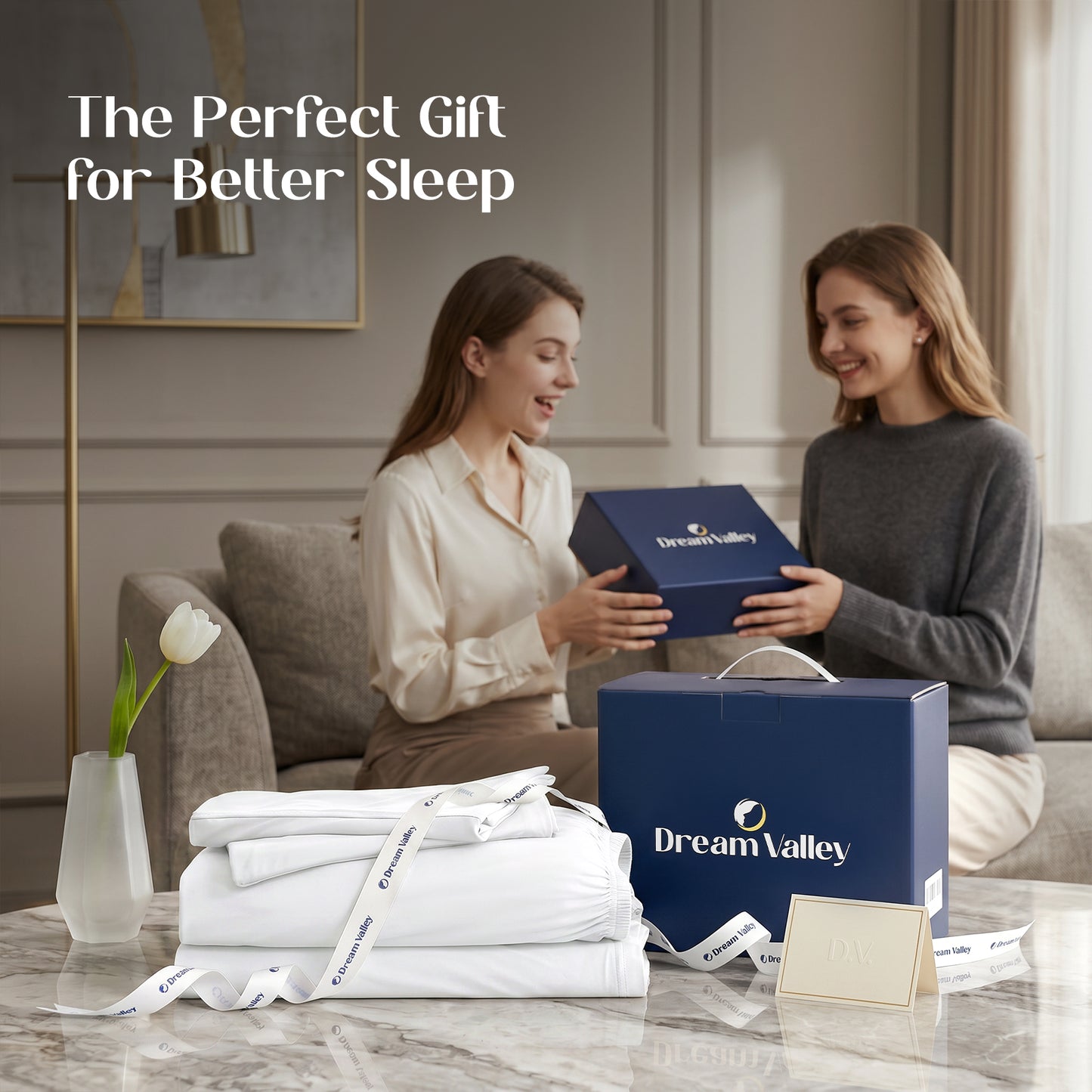 Dream Valley® Cooling Fitted Breathable Bed Sheets & Flat Sheet