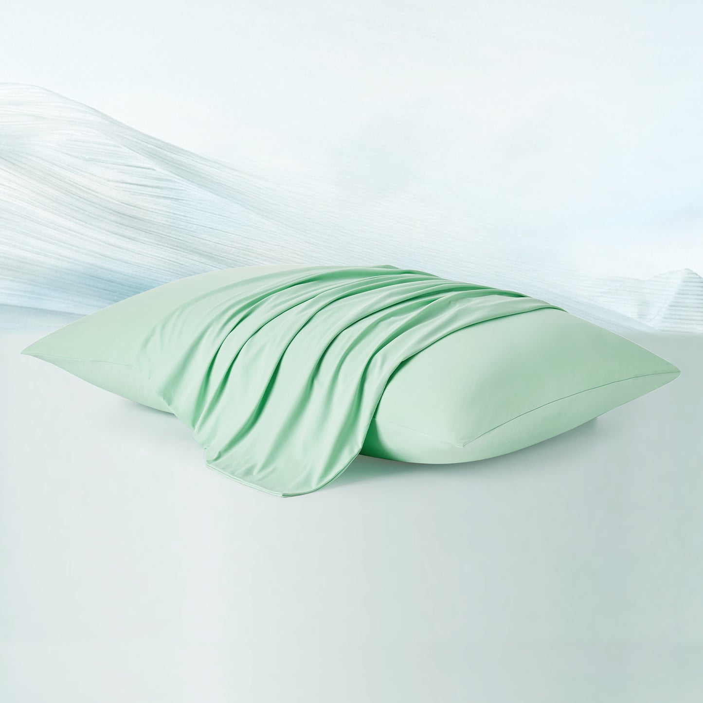 2Pcs Dream Valley® Cooling Envelope Pillowcases Set-Mint Macaron