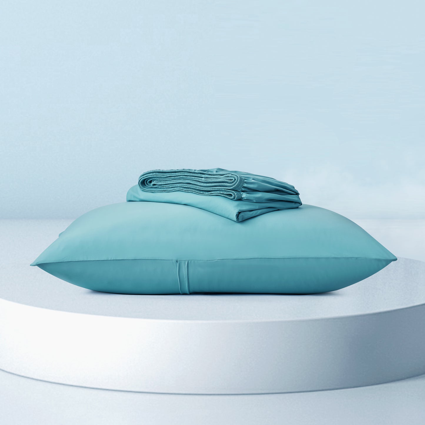 Dream Valley® Cooling Fitted Sheet with Pillowcase Set-Dream Blue