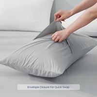 2Pcs Dream Valley® Cooling Envelope Pillowcases Set-Grey