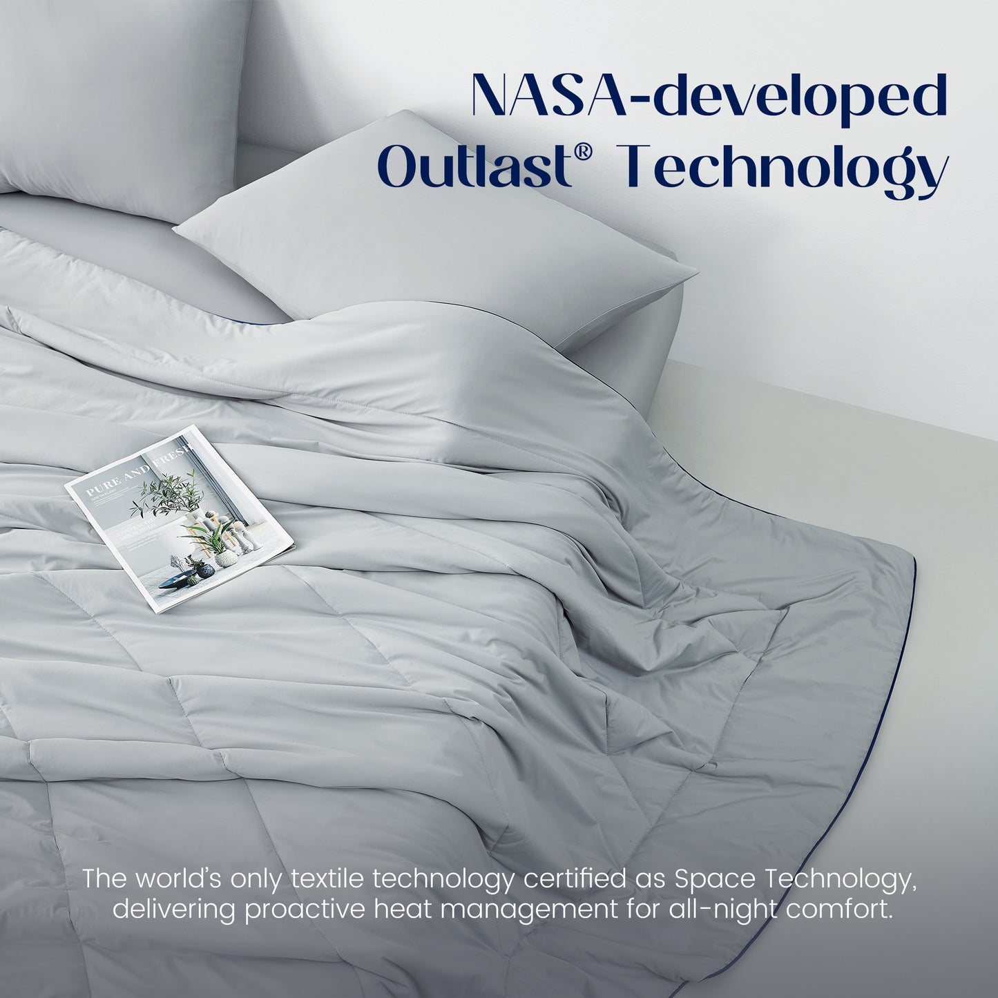 Dream Valley® Outlast® Deep Sleep Cooling Comforter/Blanket-Grey