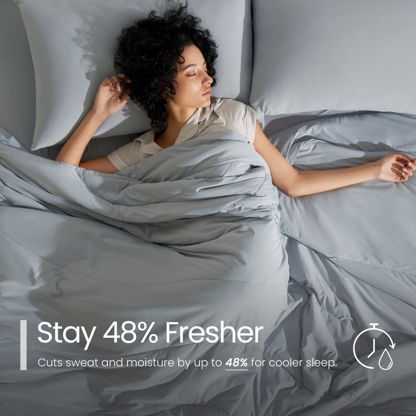 Dream Valley® Outlast® Deep Sleep Cooling Comforter/Blanket-Grey