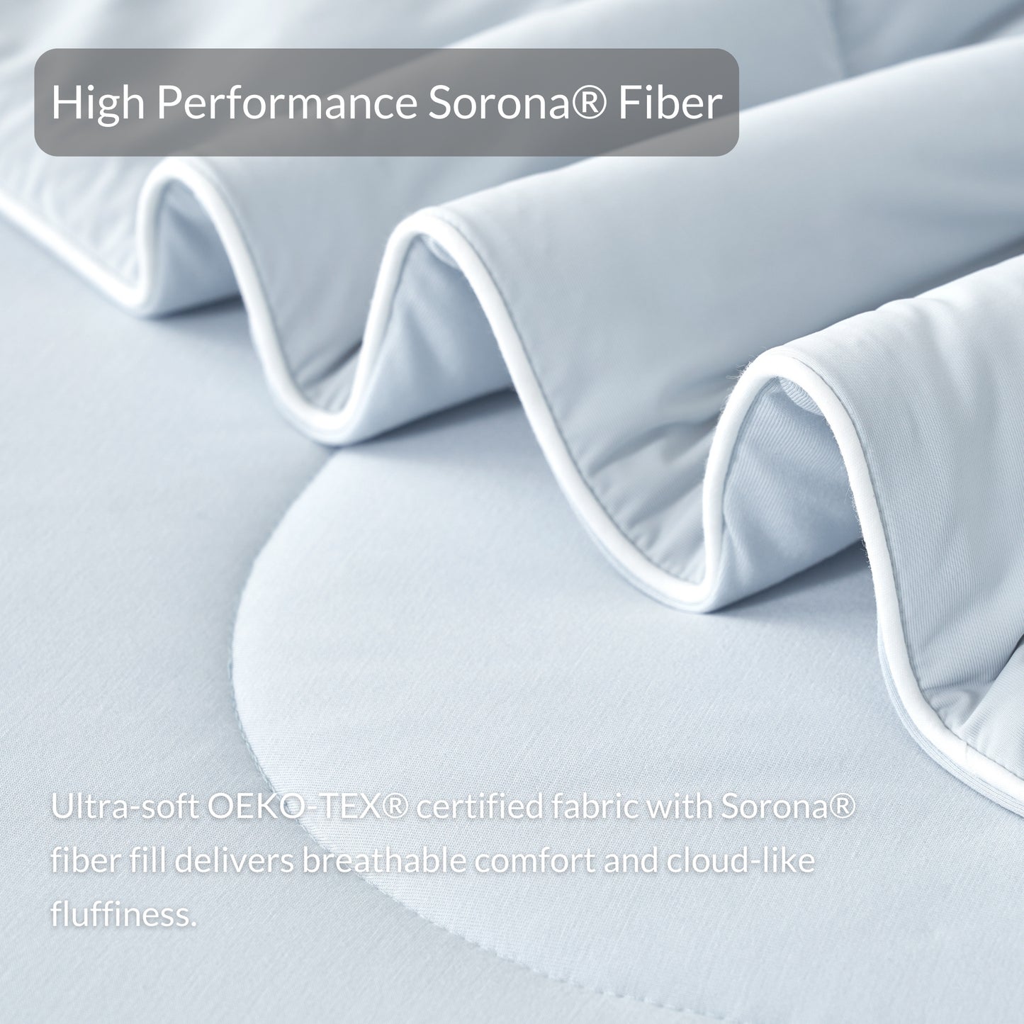 Sorona® Natural Fiber Ultra Breathable Cooling Comforter-Cool Blue