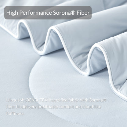 Sorona® Natural Fiber Ultra Breathable Cooling Comforter-Cool Blue