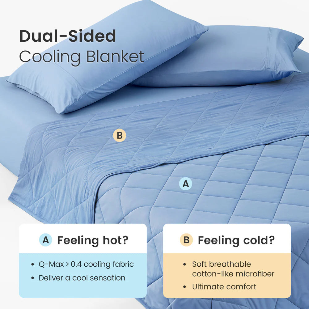Airflow Breathable Cooling Blanket-Dark Blue
