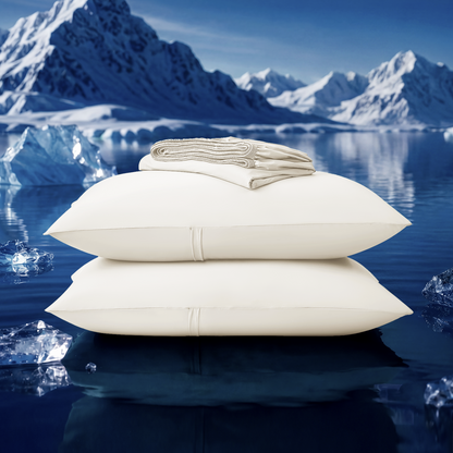 Dream Valley® Cooling Fitted Sheet with Pillowcase Set-Ivory