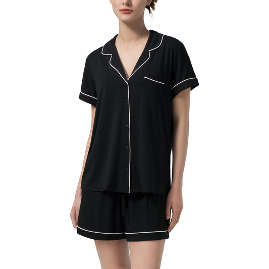 Dream Valley® Outlast® Women's Short Pajama Set-Black