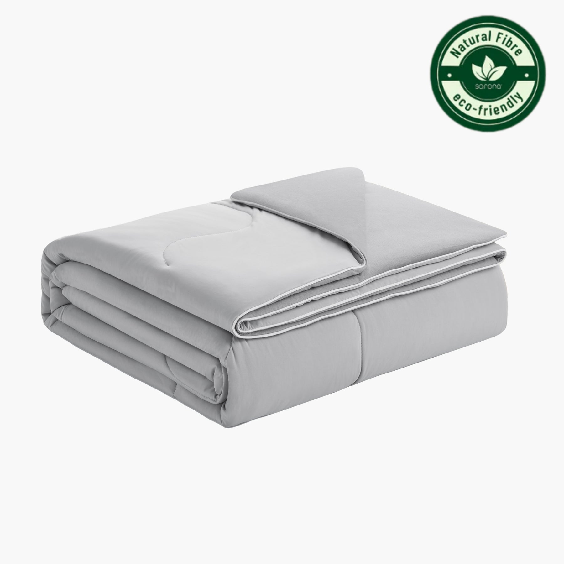 لحاف سورونا® المصنوع من الألياف الطبيعية فائق التهوية والبرودة - رمادي بارد