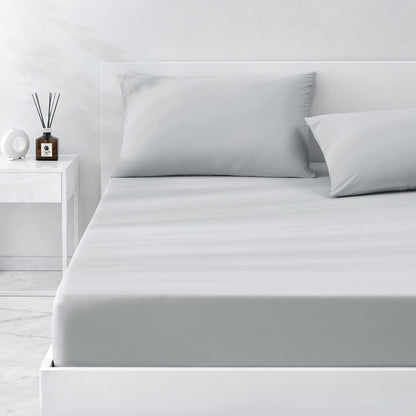 Dream Valley® Cooling Fitted Sheet with Pillowcase Set-Grey