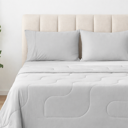 لحاف سورونا® المصنوع من الألياف الطبيعية فائق التهوية والبرودة - رمادي بارد