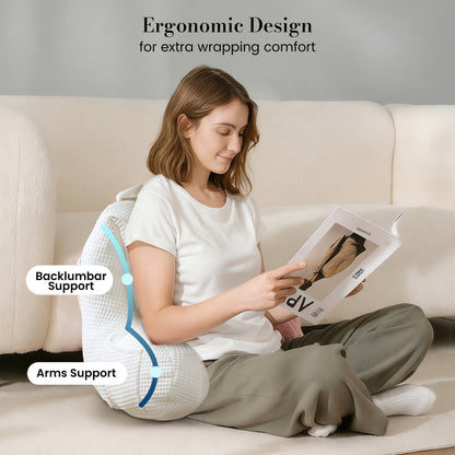 Cooling Waffle Knit Reading Pillow - Ivory
