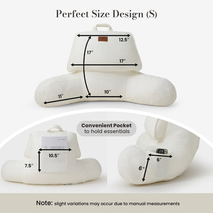 Cooling Waffle Knit Reading Pillow - Ivory