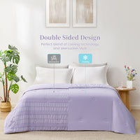 Seersucker Cooling Comforter-Lavender