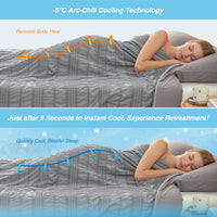 Seersucker Cooling Comforter-Dark Grey