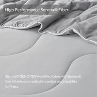 لحاف سورونا® المصنوع من الألياف الطبيعية فائق التهوية والبرودة - رمادي بارد