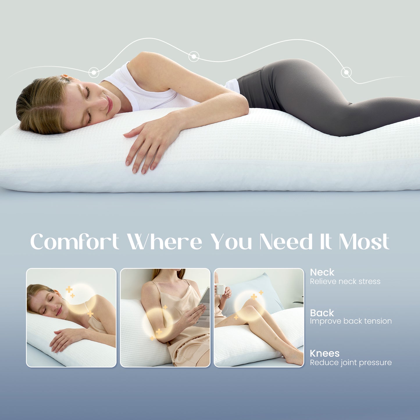 Dream Valley® Outlast® Dual-sided Cooling Body Pillow