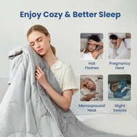 لحاف سورونا® المصنوع من الألياف الطبيعية فائق التهوية والبرودة - رمادي بارد