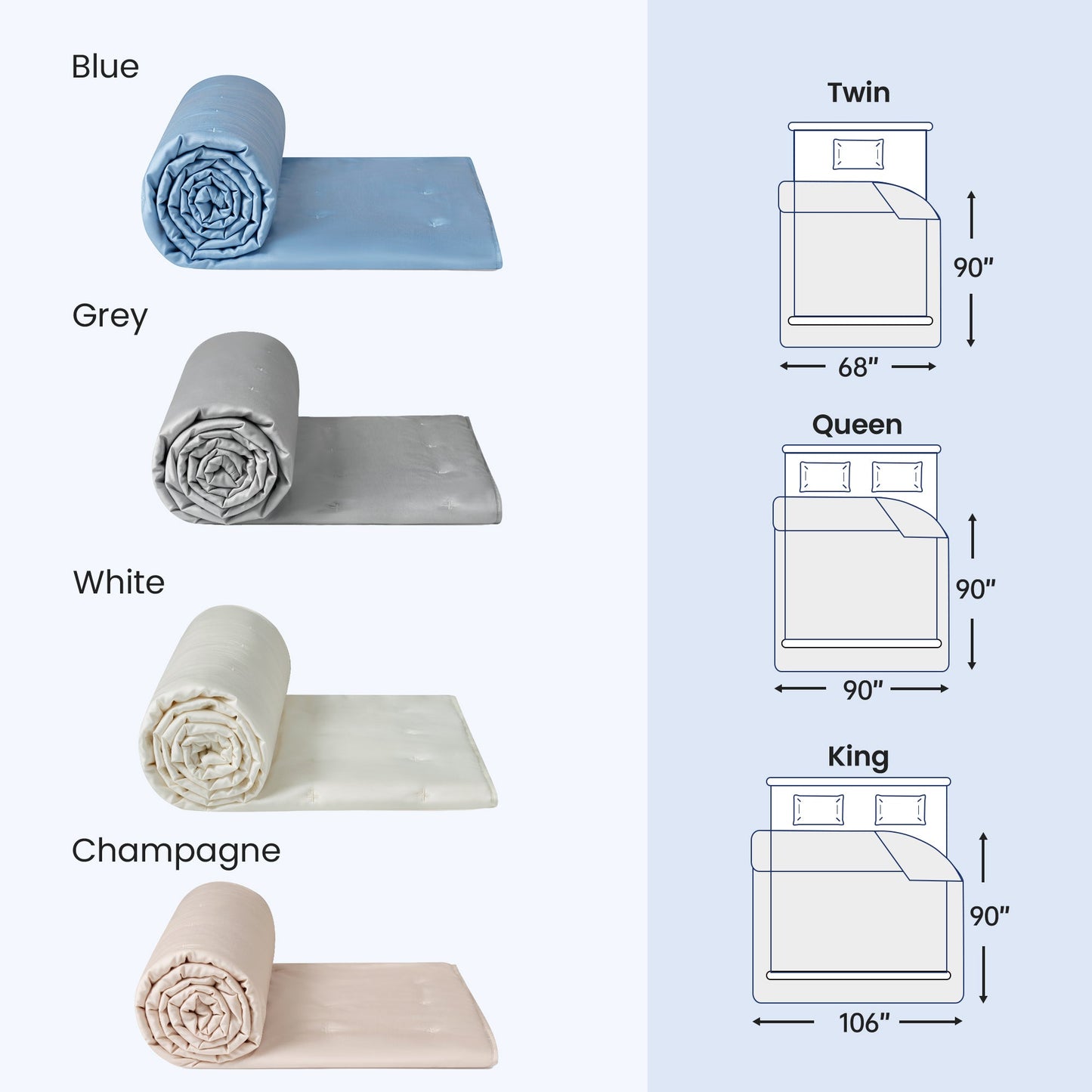 Luxurious Tencel™ Lyocell Cooling Comforter-Champagne