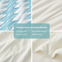 لحاف تبريد من قماش السيرسيكر - أبيض كريمي