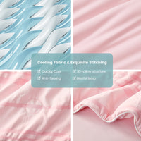 لحاف تبريد من قماش السيرسيكر - وردي