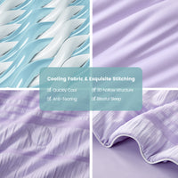 Seersucker Cooling Comforter-Lavender