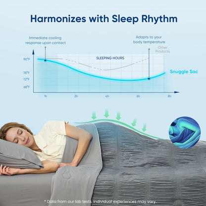 Striped Breathable Cooling Comforter-Grey