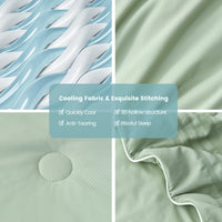 Seersucker Cooling Comforter-Sage Green