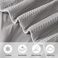 Waffle Dual-Sided Cooling Comforter-Grey
