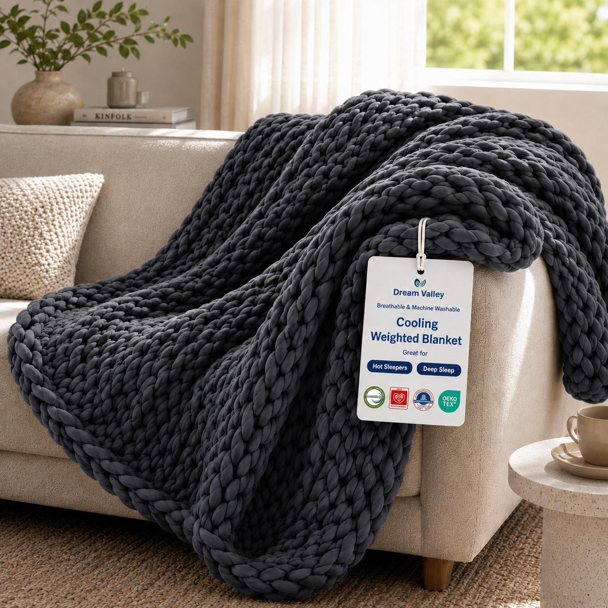 Cooling Weighted Blanket - Light Grey