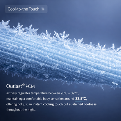 Close up of Outlast cooling fabric on Dream Valley comforter