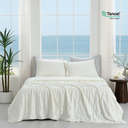 Luxurious Tencel™ Lyocell Cooling Comforter-White