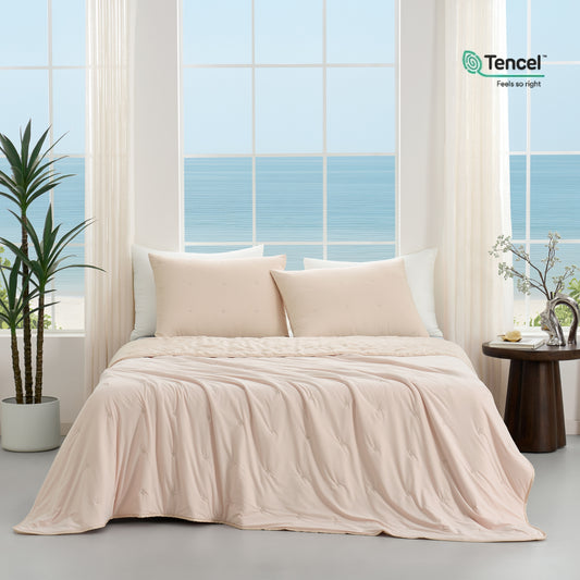 Luxurious Tencel™ Lyocell Cooling Comforter-Champagne