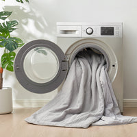 لحاف تبريد مزدوج الجوانب بنمط الوافل - أبيض 