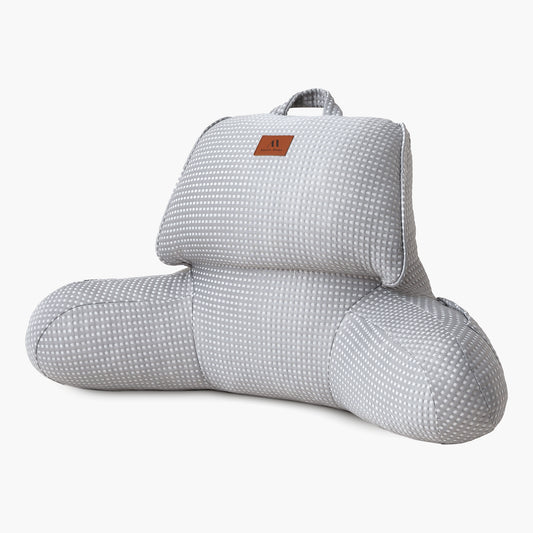 Cooling Waffle Knit Reading Pillow - Grey