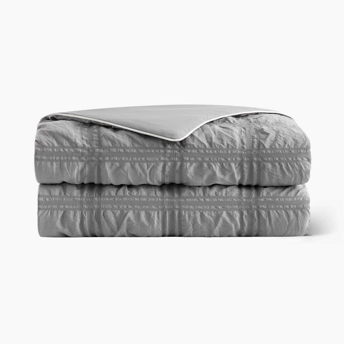 لحاف تبريد فقاعي من قماش السيرسيكر - رمادي داكن