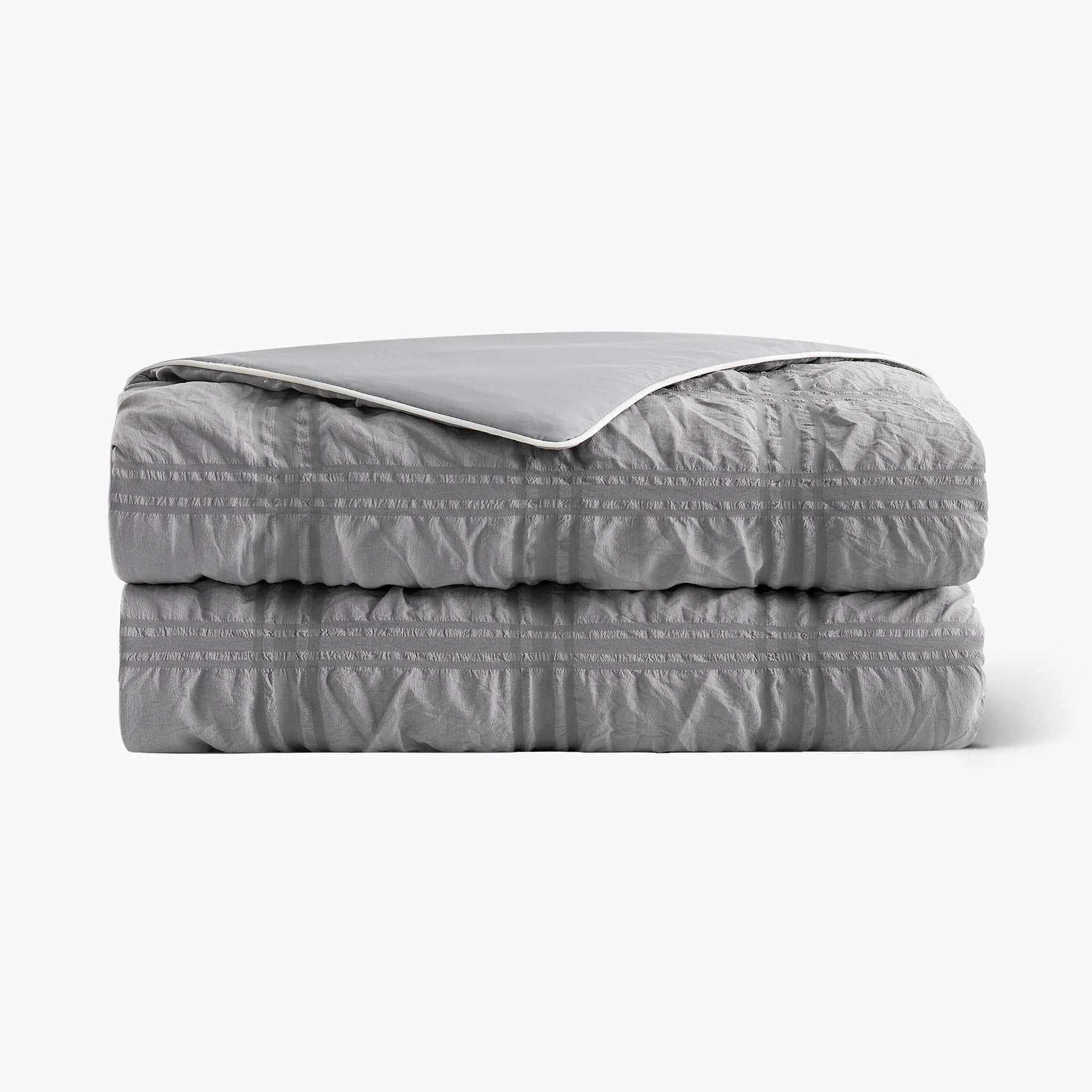 لحاف تبريد فقاعي من قماش السيرسيكر - رمادي داكن