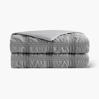 لحاف تبريد فقاعي من قماش السيرسيكر - رمادي داكن