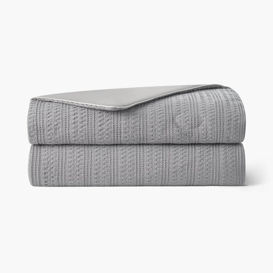 Waffle Dual-Sided Cooling Comforter-Grey