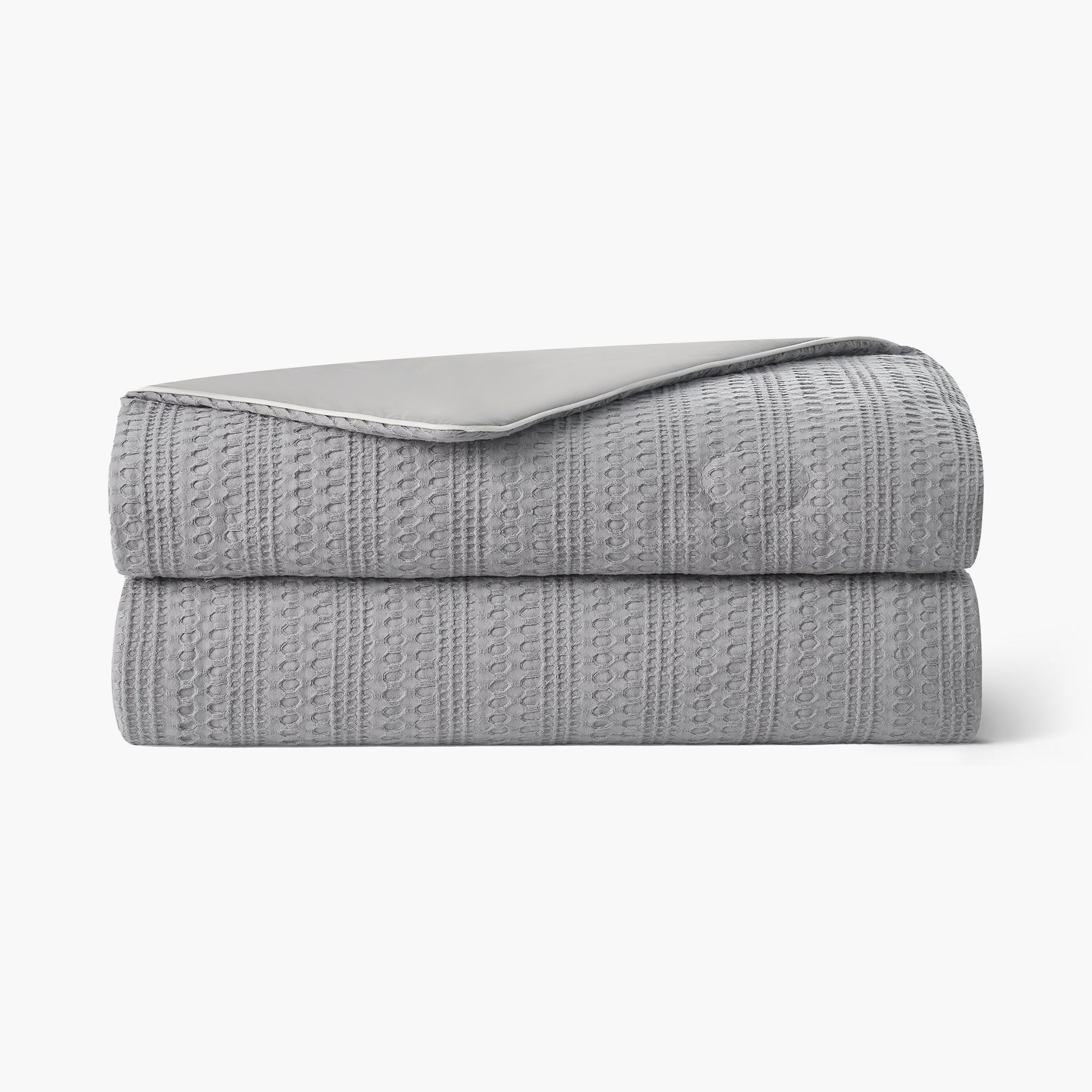 Waffle Dual-Sided Cooling Comforter-Grey