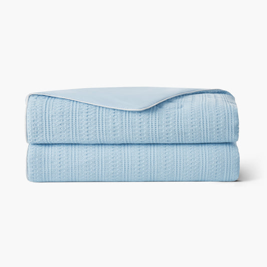 Waffle Dual-Sided Cooling Comforter-Sky Blue