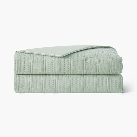 Waffle Dual-Sided Cooling Comforter-Sage Green