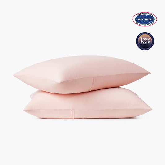 2Pcs Dream Valley® Cooling Envelope Pillowcases Set-Pink Blush