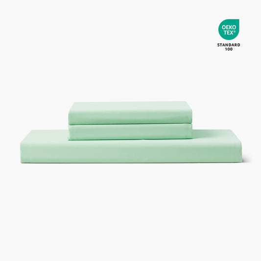 Dream Valley® Cooling Fitted Sheet with Pillowcase Set-Mint Macaron
