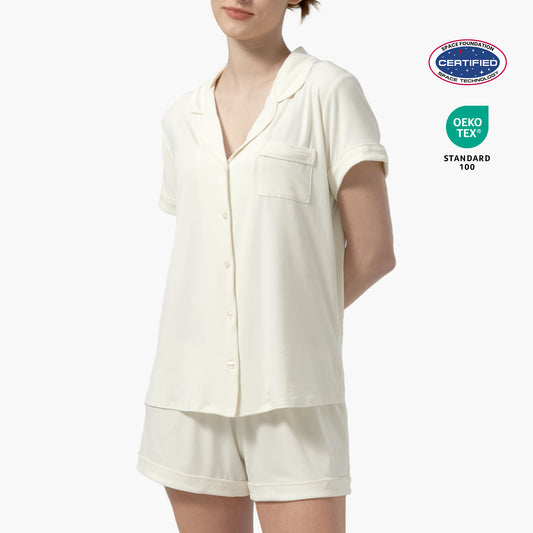 Dream Valley® Outlast® Women's Short Pajama Set-Ivory